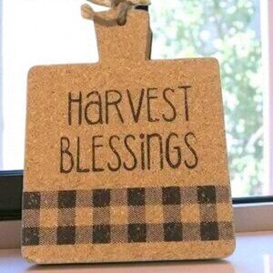 Harvest Blessings Natural Cork Coasters